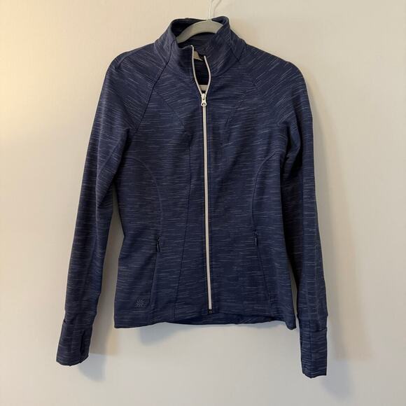 ATHLETA Striated Hope Jacket Full Zip Heather Blue Size Small - Picture 1 of 7